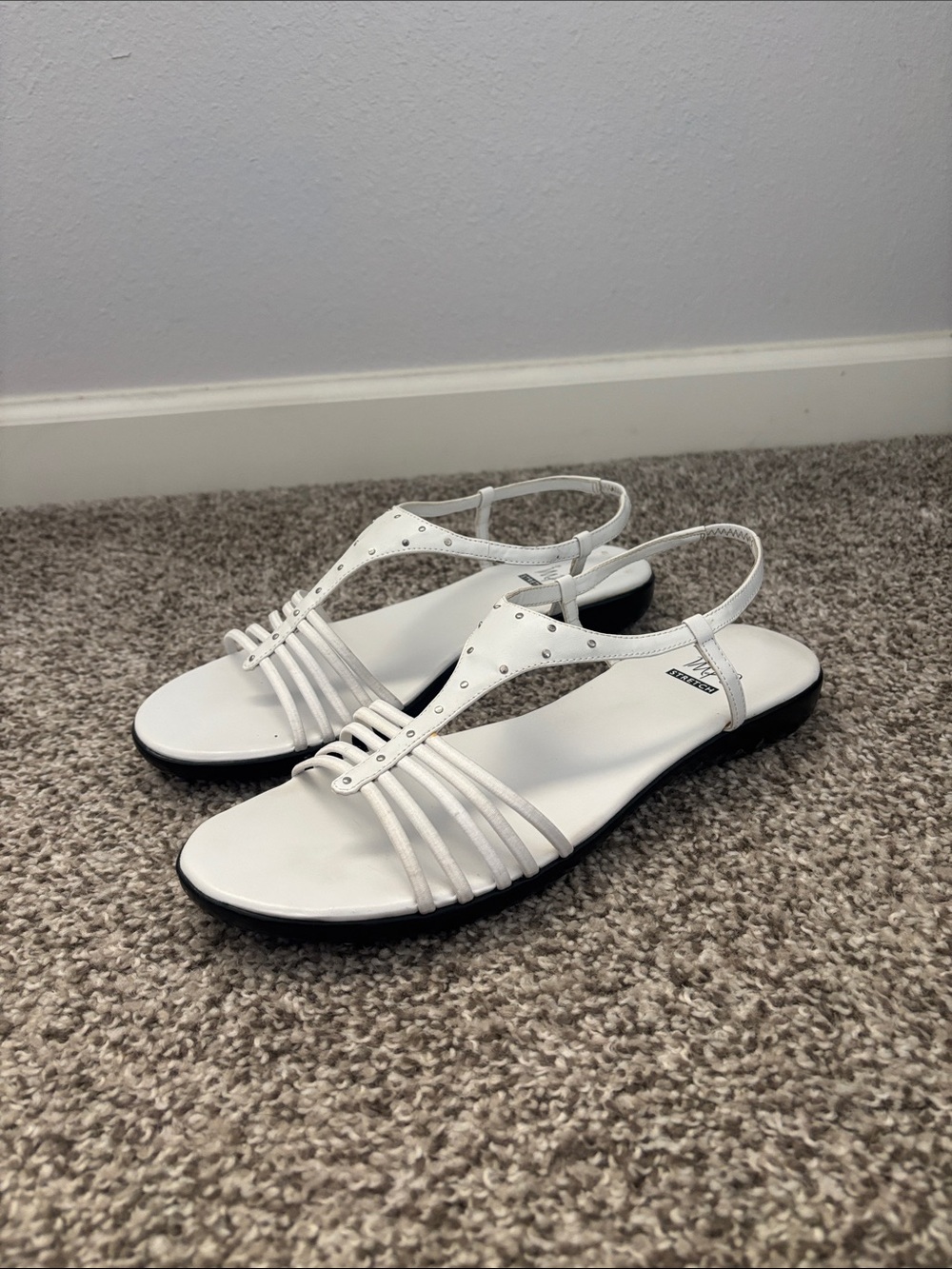 Impo White Strappy Slingback Sandals